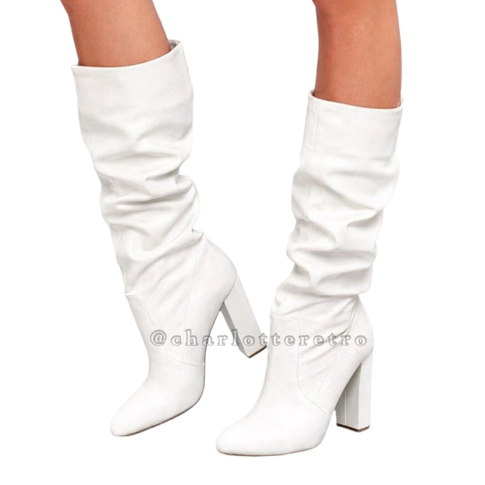 Steve Madden • Leather Slouch Go-Go Boots